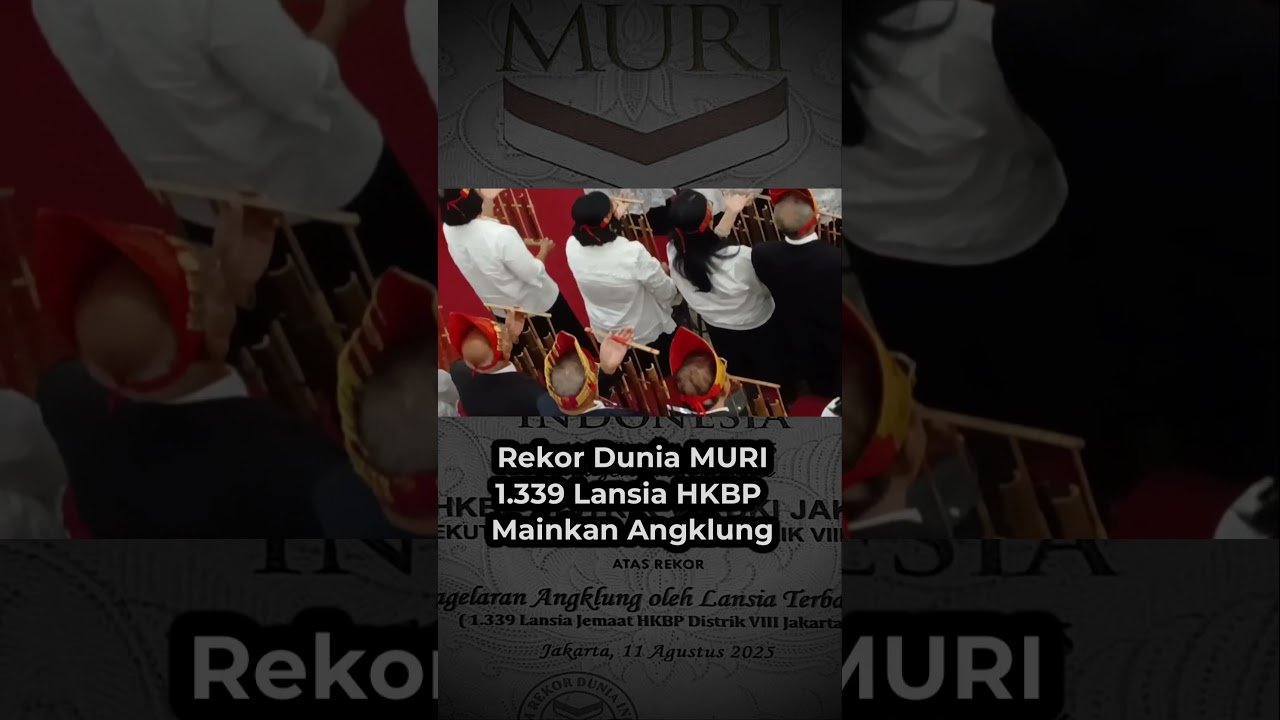 Rekor Dunia MURI 1.339 Lansia HKBP Mainkan Angklung