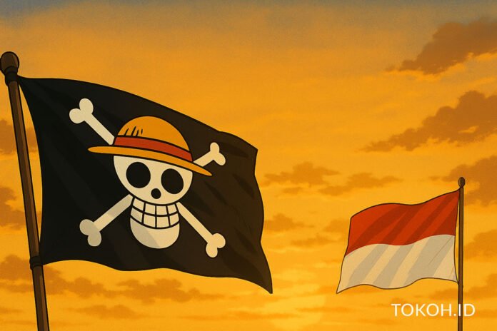 Bendera One Piece dan Bendera Merah Putih