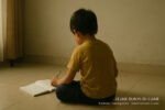 Anak yang Belajar di Sudut Ruangan