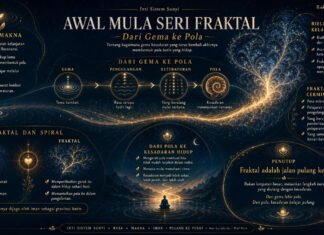 Infografik Awal Mula Seri Fraktal: Dari Gema ke Pola