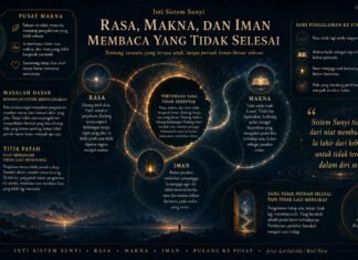 Infografik Rasa, Makna, dan Iman: Membaca yang Tidak Selesai