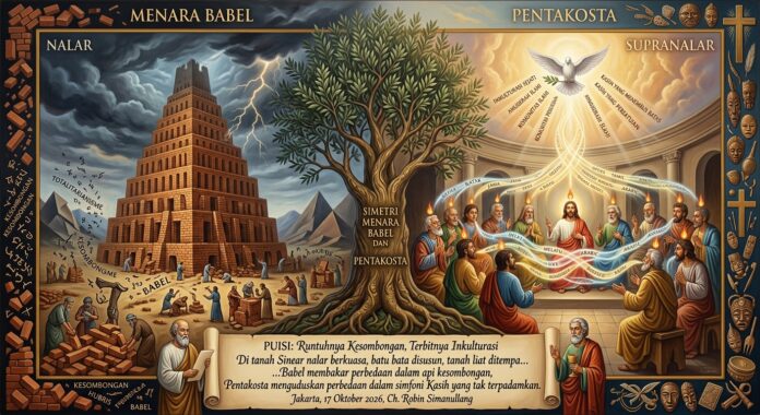 Simetri Menara Babel dan Pentakosta